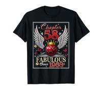 Chapter 58 Fabulous EST. 1968 Disco Ball 58th Birthday Women Camiseta