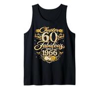 Chapter 60 Fabulous Since 1966 Floral 60th Birthday Women Camiseta sin Mangas