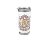 Chapter 60 Fabulous Since 1966 Floral 60th Birthday Women Vaso térmico de acero inoxidable de doble pared