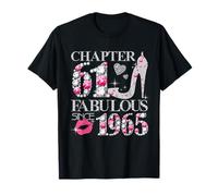Chapter 61 Fabulous Since 1965 61st Birthday Women Girls Camiseta