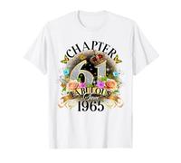 Chapter 61 Fabulous Since 1965 61st Birthday Women Girls Camiseta