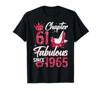 Chapter 61 Fabulous Since 1965 61st Birthday Women Girls Camiseta