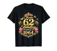 Chapter 62 Fabulous Since 1964 Floral 62nd Birthday Women Camiseta