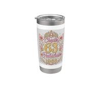 Chapter 63 Fabulous Since 1963 Floral 63rd Birthday Women Vaso térmico de acero inoxidable de doble pared