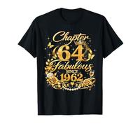 Chapter 64 Fabulous Since 1962 Floral 64th Birthday Women Camiseta