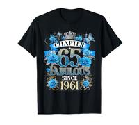 Chapter 65 Fabulous Since 1961 65th Birthday Women Blue Rose Camiseta
