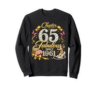 Chapter 65 Fabulous Since 1961 Floral 65th Birthday Women Sudadera