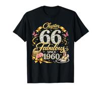 Chapter 66 Fabulous Since 1960 Floral 66th Birthday Women Camiseta