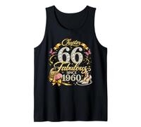 Chapter 66 Fabulous Since 1960 Floral 66th Birthday Women Camiseta sin Mangas