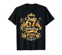 Chapter 67 Fabulous Since 1959 Floral 67th Birthday Women Camiseta