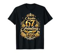 Chapter 67 Fabulous Since 1959 Floral 67th Birthday Women Camiseta