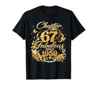 Chapter 67 Fabulous Since 1959 Floral 67th Birthday Women Camiseta