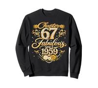 Chapter 67 Fabulous Since 1959 Floral 67th Birthday Women Sudadera
