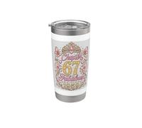 Chapter 67 Fabulous Since 1959 Floral 67th Birthday Women Vaso térmico de acero inoxidable de doble pared