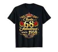 Chapter 68 Fabulous Since 1958 Floral 68th Birthday Women Camiseta