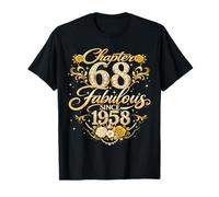 Chapter 68 Fabulous Since 1958 Floral 68th Birthday Women Camiseta