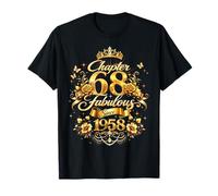 Chapter 68 Fabulous Since 1958 Floral 68th Birthday Women Camiseta