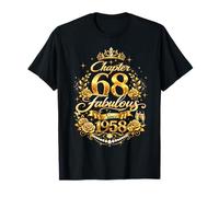 Chapter 68 Fabulous Since 1958 Floral 68th Birthday Women Camiseta