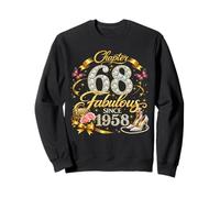 Chapter 68 Fabulous Since 1958 Floral 68th Birthday Women Sudadera