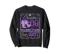 Chapter 69 Fabulous Since 1957 69th Birthday Women Girls Sudadera