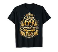 Chapter 69 Fabulous Since 1957 Floral 69th Birthday Women Camiseta