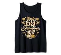 Chapter 69 Fabulous Since 1957 Floral 69th Birthday Women Camiseta sin Mangas