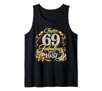 Chapter 69 Fabulous Since 1957 Floral 69th Birthday Women Camiseta sin Mangas