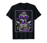 Chapter 70 Fabulous Since 1956 High Heel 70th Birthday Women Camiseta