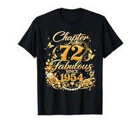 Chapter 72 Fabulous Since 1954 Floral 72nd Birthday Women Camiseta
