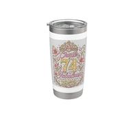 Chapter 74 Fabulous Since 1952 Floral 74th Birthday Women Vaso térmico de acero inoxidable de doble pared
