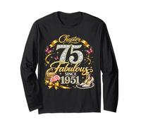 Chapter 75 Fabulous Since 1951 Floral 75th Birthday Women Manga Larga