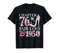 Chapter 76 Fabulous Since 1950 76th Birthday Women Girls Camiseta