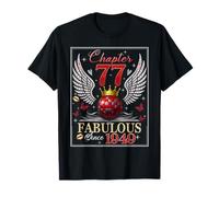 Chapter 77 Fabulous EST. 1949 Disco Ball 77th Birthday Women Camiseta