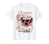 Chapter 77 Fabulous Since 1949 77th Birthday Women Girls Camiseta