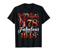 Chapter 78 Fabulous Since 1948 78th Birthday Women Girls Camiseta