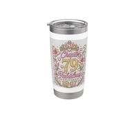 Chapter 79 Fabulous Since 1947 Floral 79th Birthday Women Vaso térmico de acero inoxidable de doble pared
