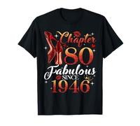 Chapter 80 Fabulous Since 1946 80th Birthday Women Girls Camiseta