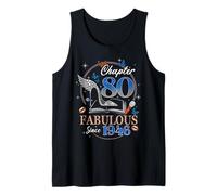 Chapter 80 Fabulous Since 1946 High Heel 80th Birthday Women Camiseta sin Mangas