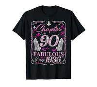 Chapter 90 Fabulous Since 1936 High Heel 90th Birthday Women Camiseta
