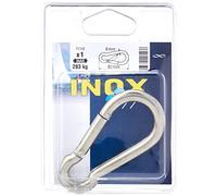 Chapuis POI8 Mosquetón de bombero - Acero inoxidable - 283 kg - Diámetro 8 mm - Largo 80 mm