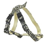 CHAPUIS SELLERIE SLA381 Arnés Ajustable para Perro y Gato - Arnés Aterciopelado con Estampado de Leopardo - Ancho 10 mm - Dimensiones: 20-35 cm - Talla XS