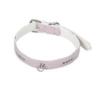 CHAPUIS SELLERIE SLA550 Correa para Perro - Piel sintética con Cristales de Strass Rosa - Ancho 20 mm - Largo 45 cm - Talla M
