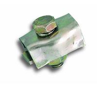 Chapuis VCP4 Lote de 4 sujetacables planos con 1 perno - Acero galvanizado - Para cable de 2 mm de diámetro