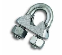 Chapuis VSC1 Lote de 2 sujetacables de estribo - Acero galvanizado - Para cable con un diámetro de 5 mm