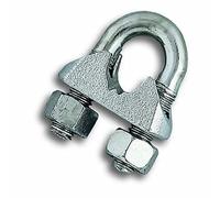 Chapuis VSC2 Lote de 2 sujetacables de estribo - Acero galvanizado - Para cable con un diámetro de 6 mm