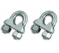 Chapuis VSC5 Sujetacable de estribo - Acero galvanizado - Para cable con un diámetro de 12 mm (Paquete de 2)