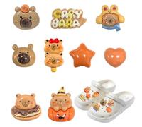 Chapybara Charms, 9PCS Capybara Shoes & Sandals Charms, Funny & Lindo Animal Tema Decoration Oprobance