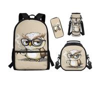chaqlin Juego de mochila escolar para niños y niñas, bolsas escolares con lonchera y estuche para lápices, portabotellas de agua, juego de 4 bolsas para libros, bolsas para almuerzo, bolsa para