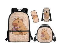 chaqlin Juego de mochila escolar para niños y niñas, bolsas escolares con lonchera y estuche para lápices, portabotellas de agua, juego de 4 bolsas para libros, bolsas para almuerzo, bolsa para