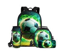 chaqlin Juego de mochila escolar para niños y niñas, bolsas escolares con lonchera y estuche para lápices, portabotellas de agua, juego de 4 bolsas para libros, bolsas para almuerzo, bolsa para